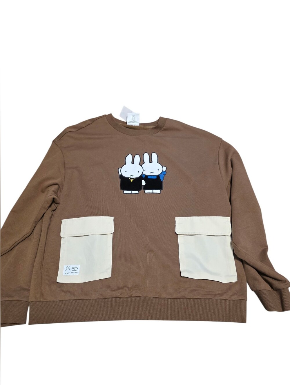 Baleno 2025 Miffy Collection Brown Dual Utility Pocket Graphic Sweatshirt Sz XL